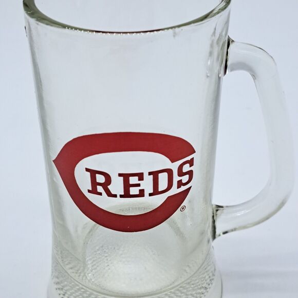 Vintage Cincinnati Reds  6" Tall Glass Beer Mug  MLB Baseball - Picture 3 of 10